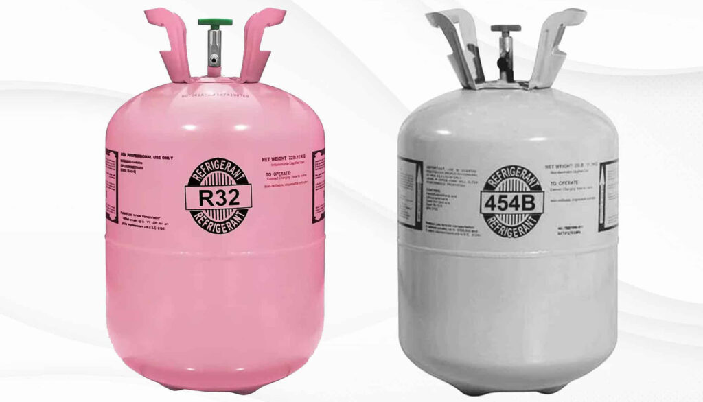 New A2L refrigerant types R454b and R32