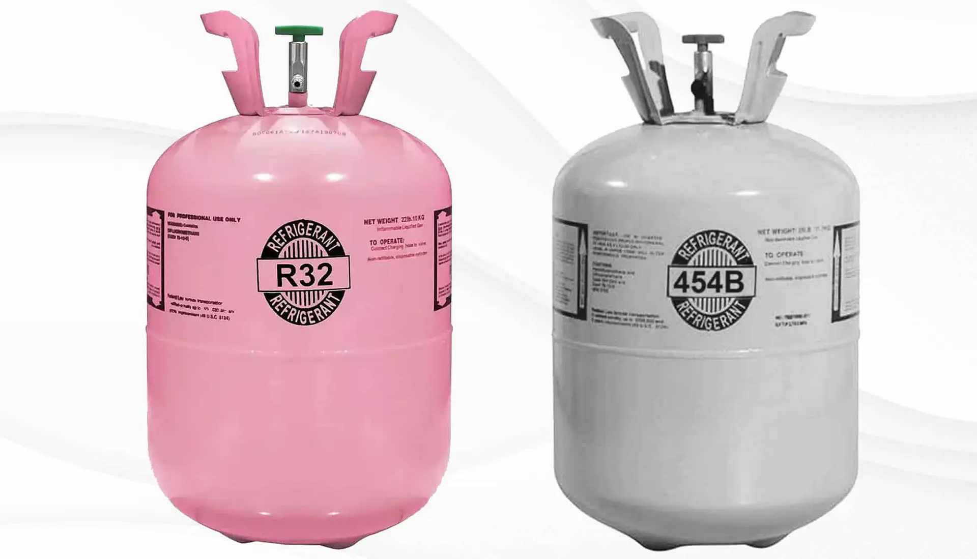 New A2L refrigerant types R454b and R32