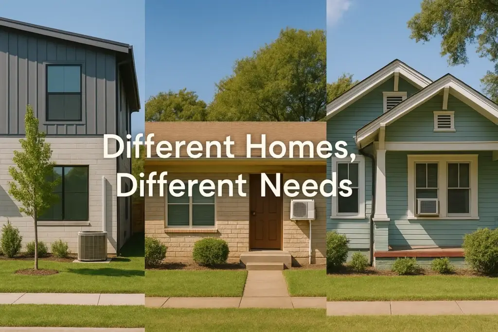 Different homes, different needs