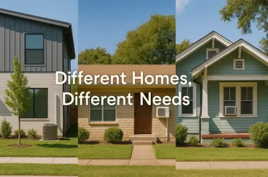 Different homes, different needs