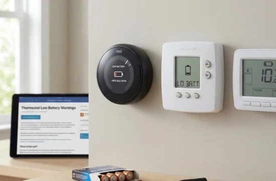 How to fix a low battery warning on a thermostat