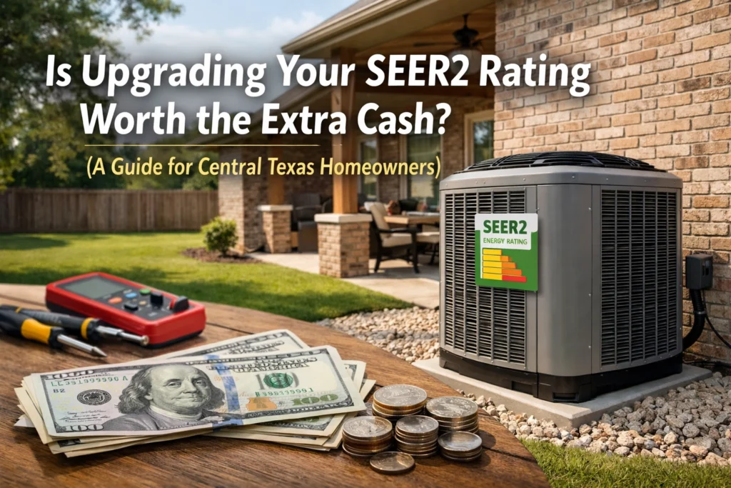 How much money will I save with a 14 SEER2 air conditioner versus a 16 or 18 SEER2 system?