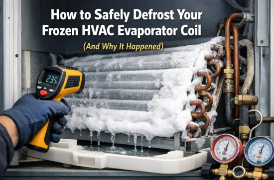 A frozen evaporator coil will prevent your system from cooling