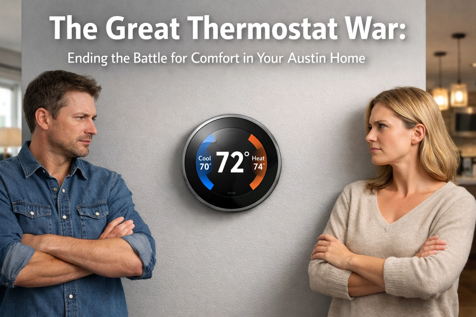 When two or more people disagree on a comfortable temperature in the home