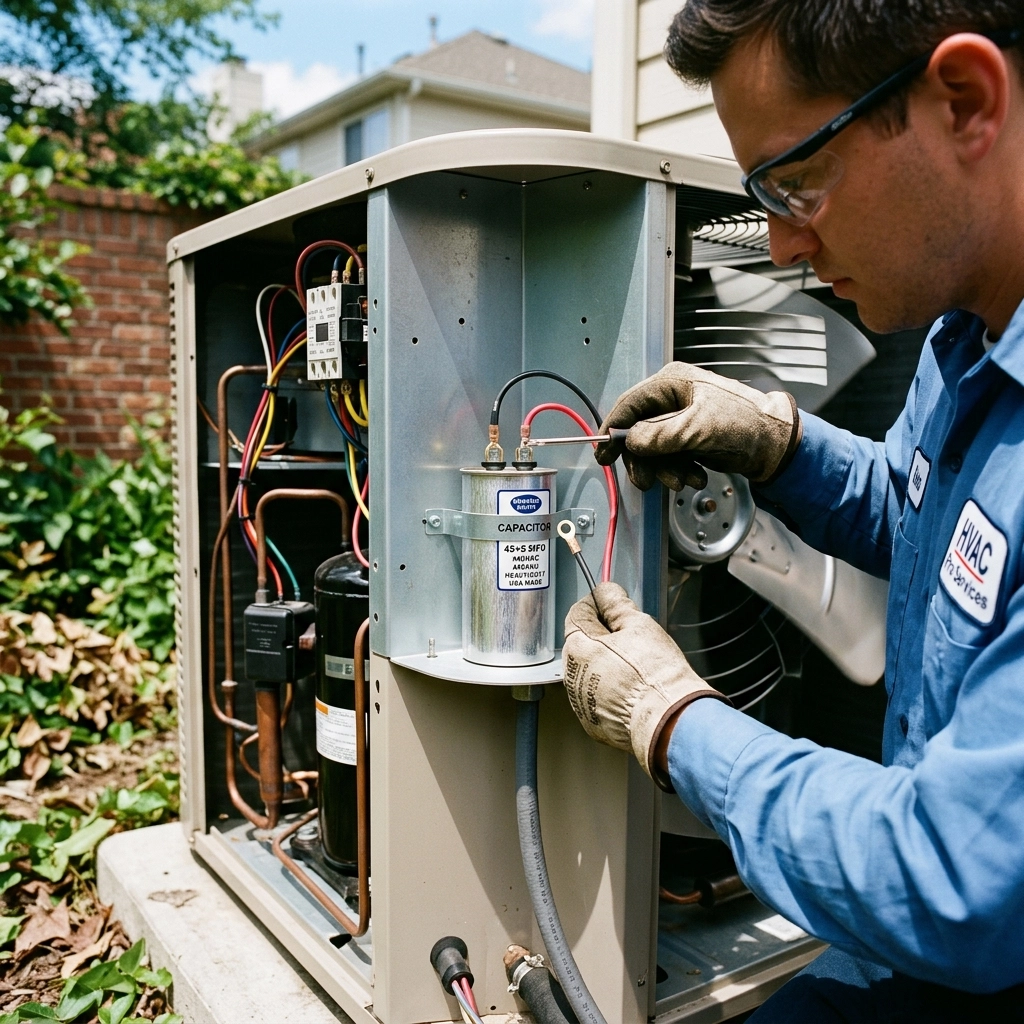 A capacitor helps give your system components the power they need to start and run